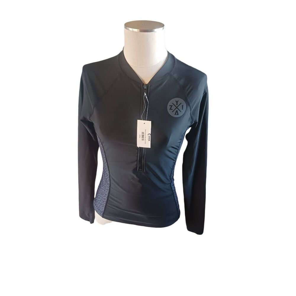 Zyia active Full zip Women's large New with tags rash gaurd swim modest full cov